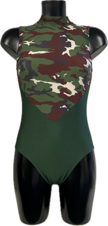 K2105 (KDGN016) CUSTOM-MADE All Colours Women's Girls Lycra Sleeveless High Neck Dance Leotard