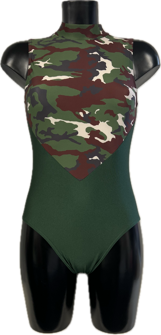 K2105 (KDGN016) CUSTOM-MADE All Colours Women's Girls Lycra Sleeveless High Neck Dance Leotard