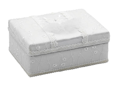 White Rectangle Jewellery Box SLW-03
