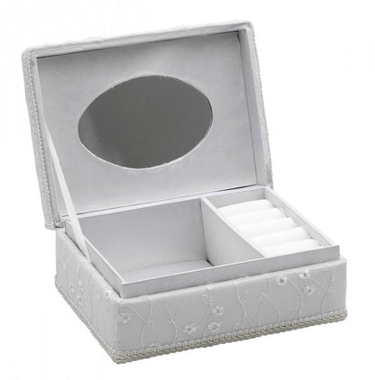 White Rectangle Jewellery Box SLW-03