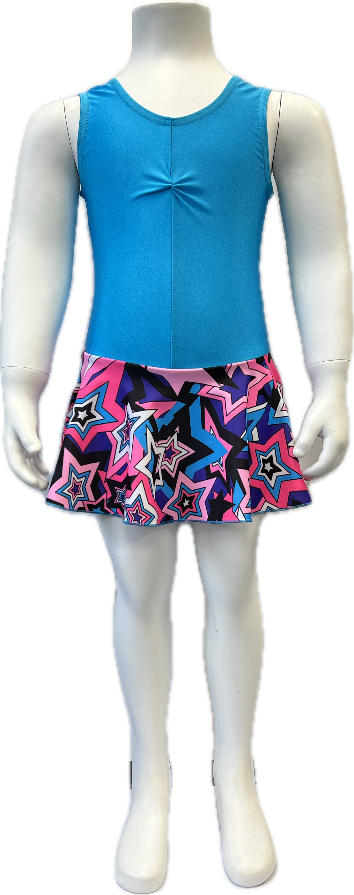 KDR005 CUSTOM-MADE All Colours Women's Girls Lycra Sleeveless Dance Leotard with Skirt