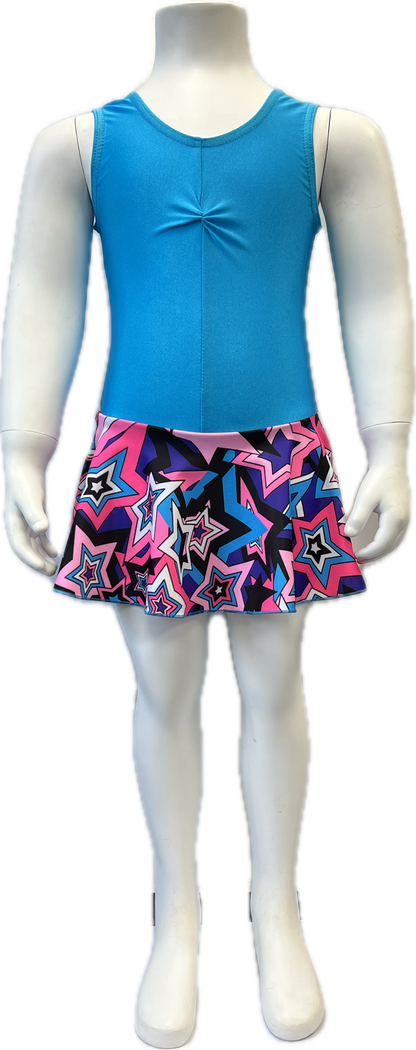 KDR005 CUSTOM-MADE All Colours Women's Girls Lycra Sleeveless Dance Leotard with Skirt