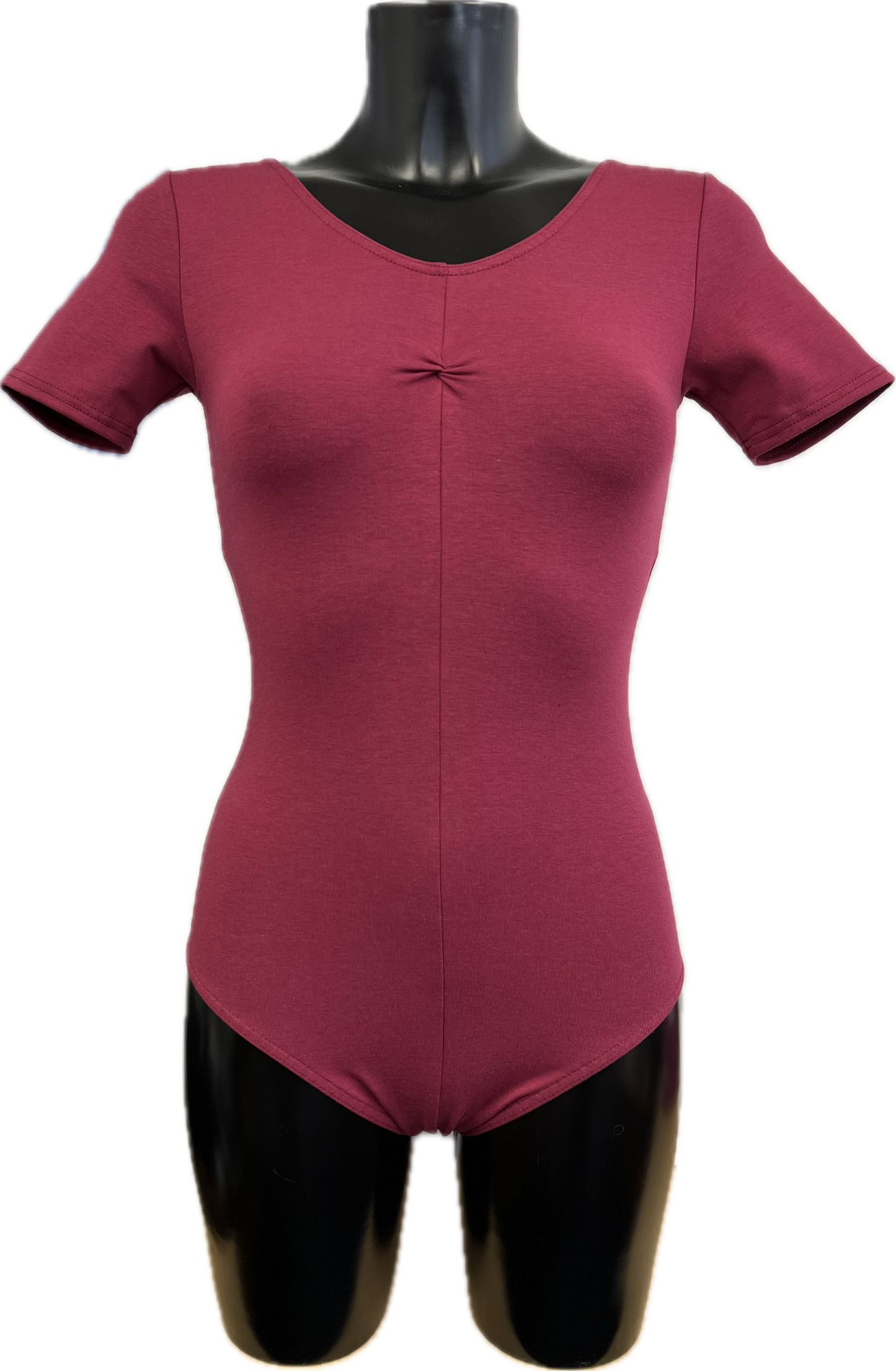 KDC040 Women's Made to Order All Colours Cotton Short Sleeve Ruched Front Ballet Dance Leotard