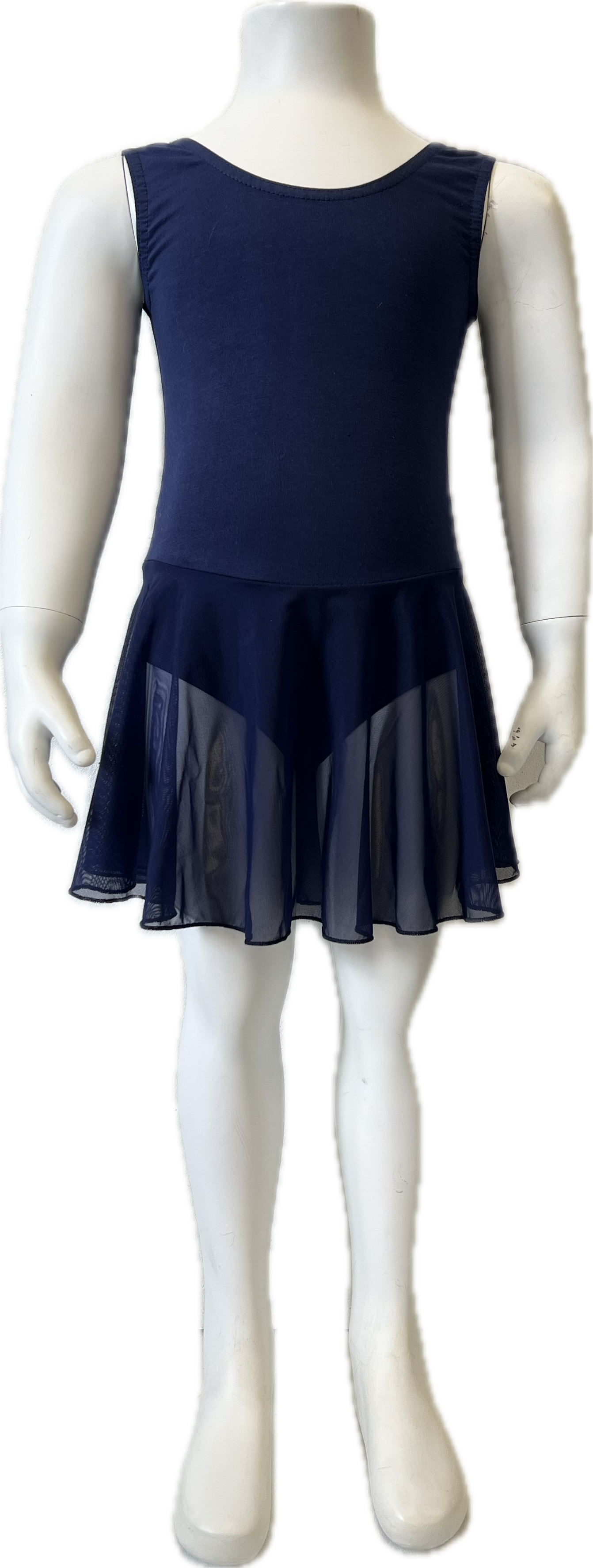 KDC035 Girls Cotton Body Sleeveless Dress With Net Skirt