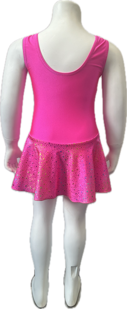 KDR005 CUSTOM-MADE All Colours Women's Girls Lycra Sleeveless Dance Leotard with Skirt