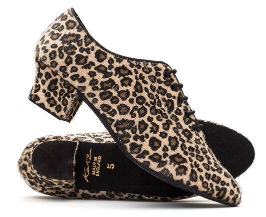 Black Glitter Panther Cuban Heel Suede Sole Lace Up Practice Stage Ballroom Shoes