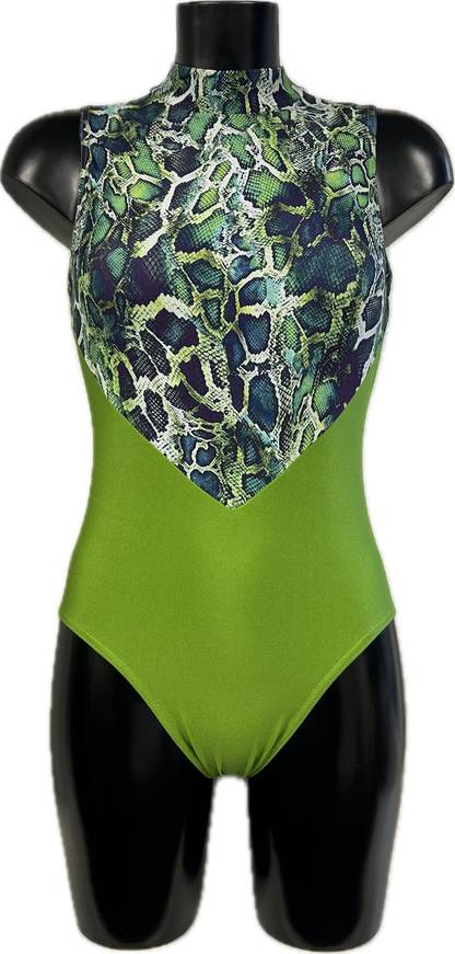 K2105 (KDGN016) CUSTOM-MADE All Colours Women's Girls Lycra Sleeveless High Neck Dance Leotard