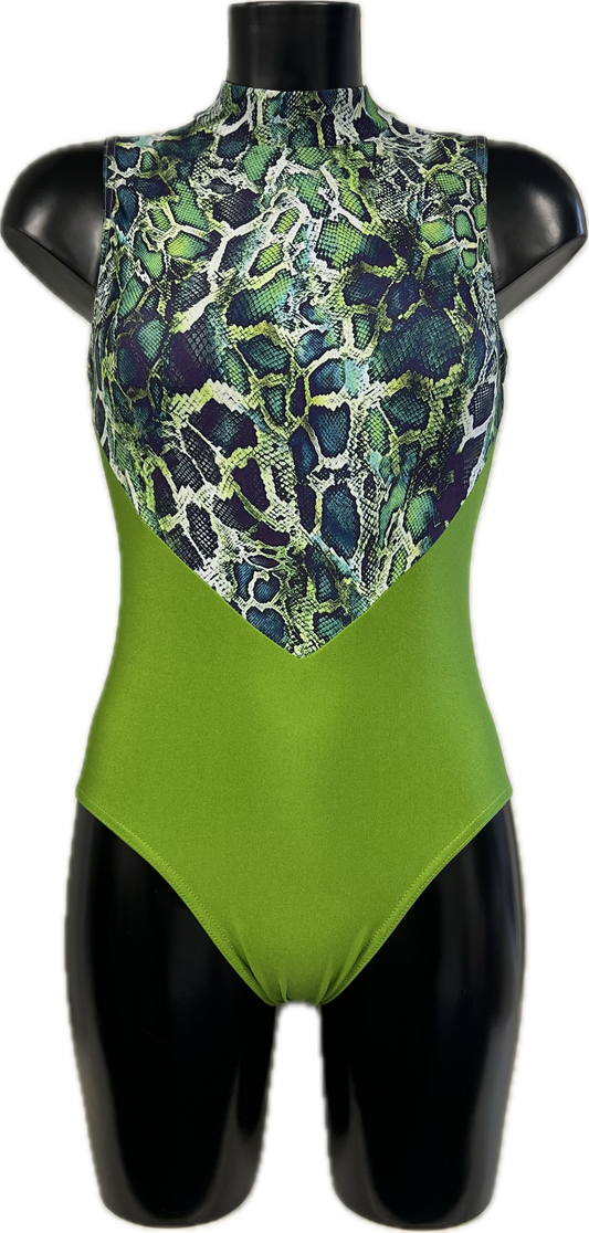 K2105 (KDGN016) CUSTOM-MADE All Colours Women's Girls Lycra Sleeveless High Neck Dance Leotard