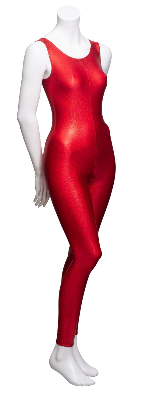 KDC016 All Colours SPARKLY HOLOGRAM Women's Girls Lycra Sleeveless Footless Dance Catsuit Unitard