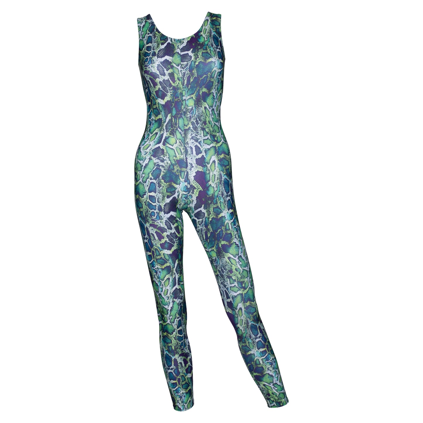 KDC011 All Colours ANIMAL PRINT Women's Girls Lycra Sleeveless Stirrup Catsuit Unitard