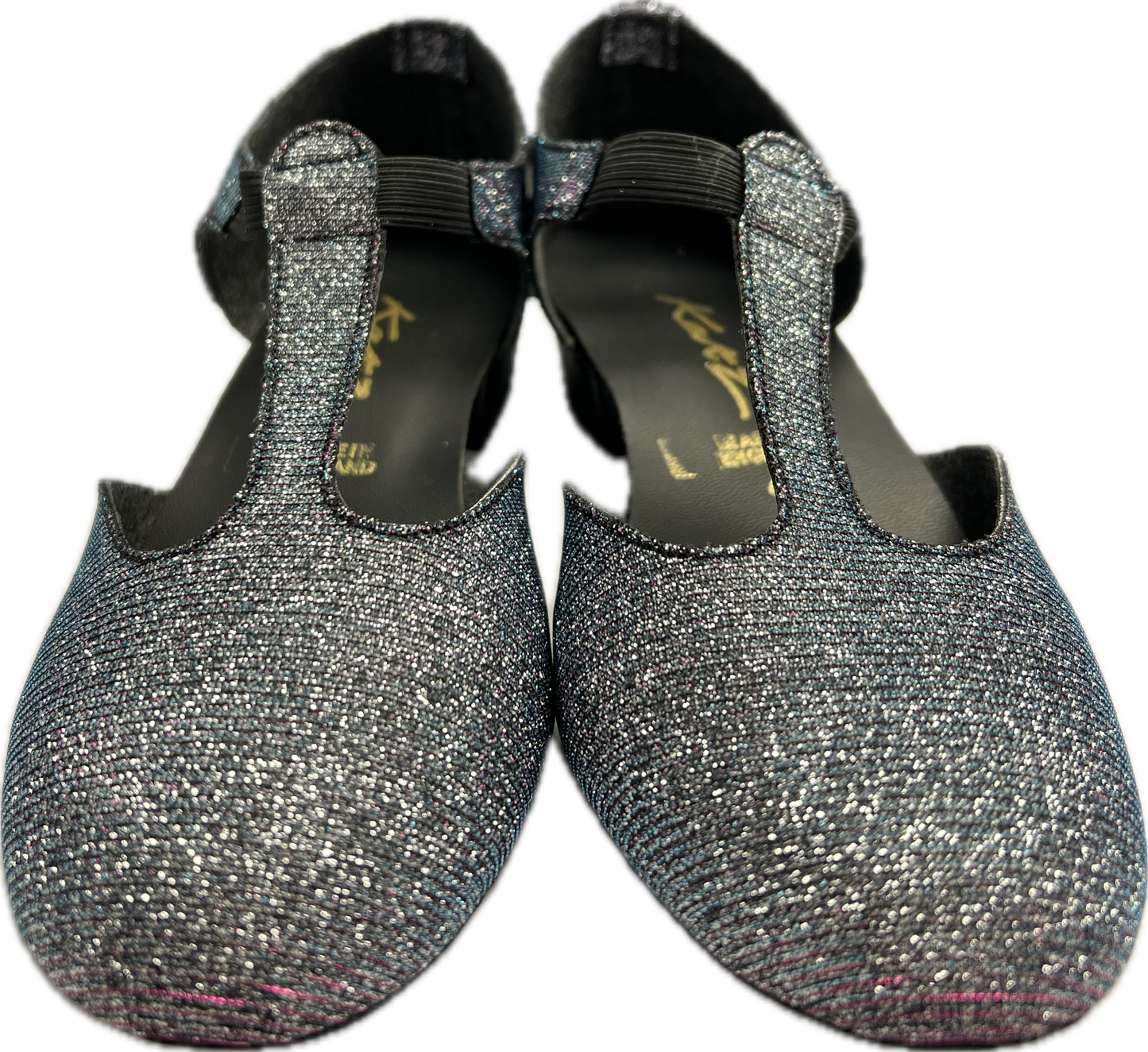 Multi Glitter Greek Dance Sandals Teaching Shoes Low Heel With Plain Heels