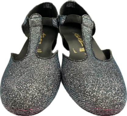 Multi Glitter Greek Dance Sandals Teaching Shoes Low Heel With Plain Heels