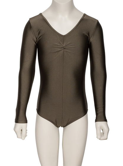 KDC009 Girls All Colours Nylon Lycra Long Sleeve Ruched Dance Gymnastics Leotard