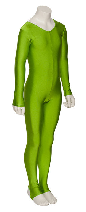 KDC012 Girls All Colours Lycra Long Sleeve Dance Catsuit With Stirrups