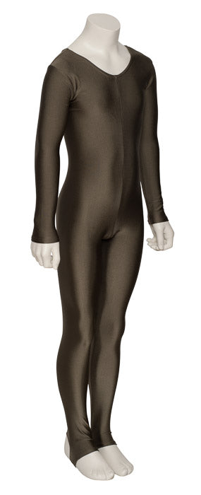 KDC012 Girls All Colours Lycra Long Sleeve Dance Catsuit With Stirrups