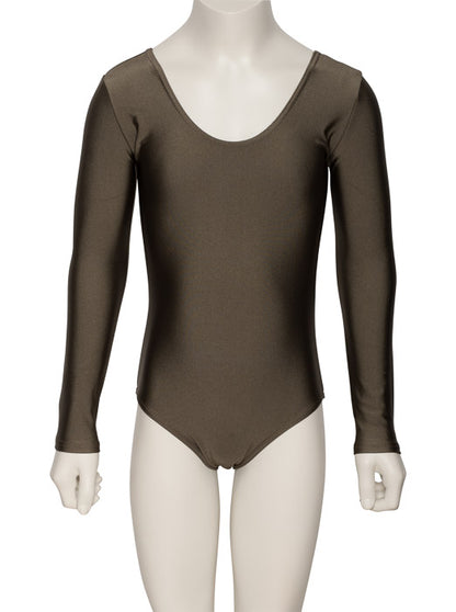 KDC029 Girls All Colours Nylon Lycra Long Sleeve Plain Dance Gymnastics Leotard
