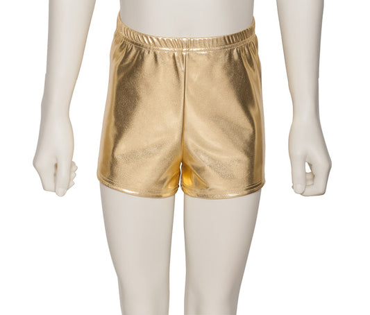 KHPM-5 Girls All Colours of Shiny METALLIC Dance Gymnastics Running Shorts Hot Pants