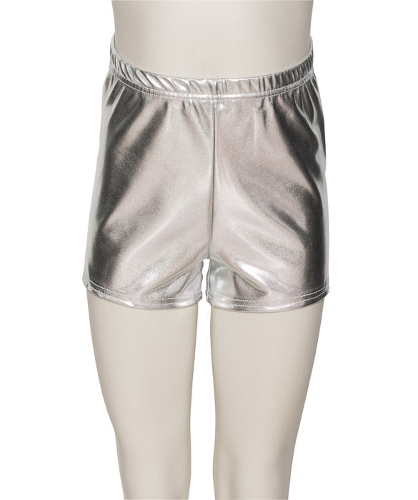 KHPM-5 Girls All Colours of Shiny METALLIC Dance Gymnastics Running Shorts Hot Pants