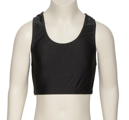 KCTN-5 Girls Shiny Nylon Lycra Racer Back Dance Fitness Gym Crop Top