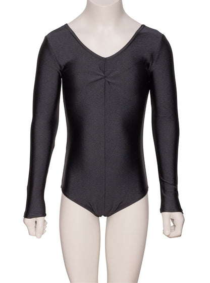 KDC009 Girls All Colours Nylon Lycra Long Sleeve Ruched Dance Gymnastics Leotard