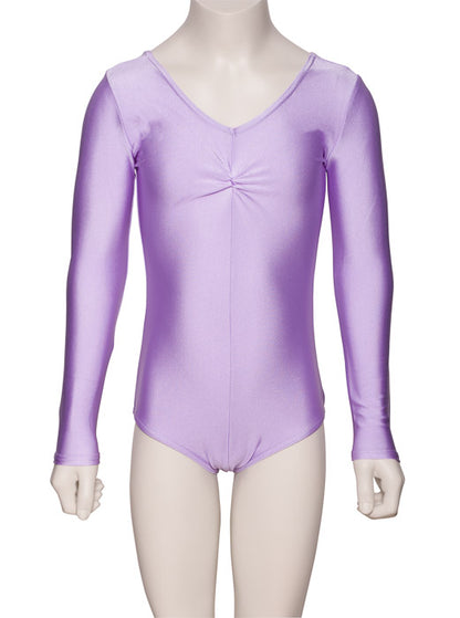 KDC009 Girls All Colours Nylon Lycra Long Sleeve Ruched Dance Gymnastics Leotard
