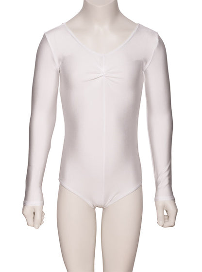 KDC009 Girls All Colours Nylon Lycra Long Sleeve Ruched Dance Gymnastics Leotard