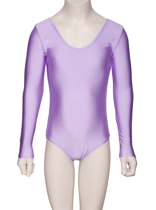KDC029 Girls All Colours Nylon Lycra Long Sleeve Plain Dance Gymnastics Leotard