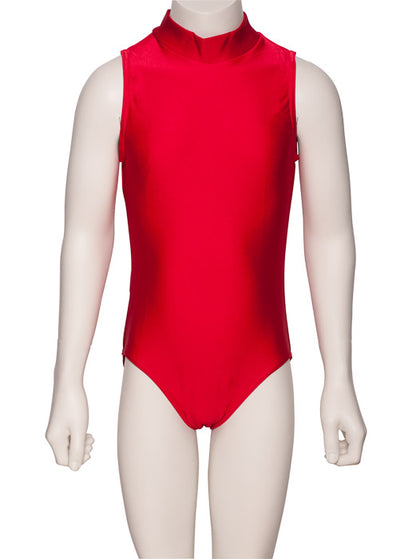 KDGN016 Girls All Colours Nylon Lycra HIGH NECK Sleeveless Plain Dance Gymnastics Leotard