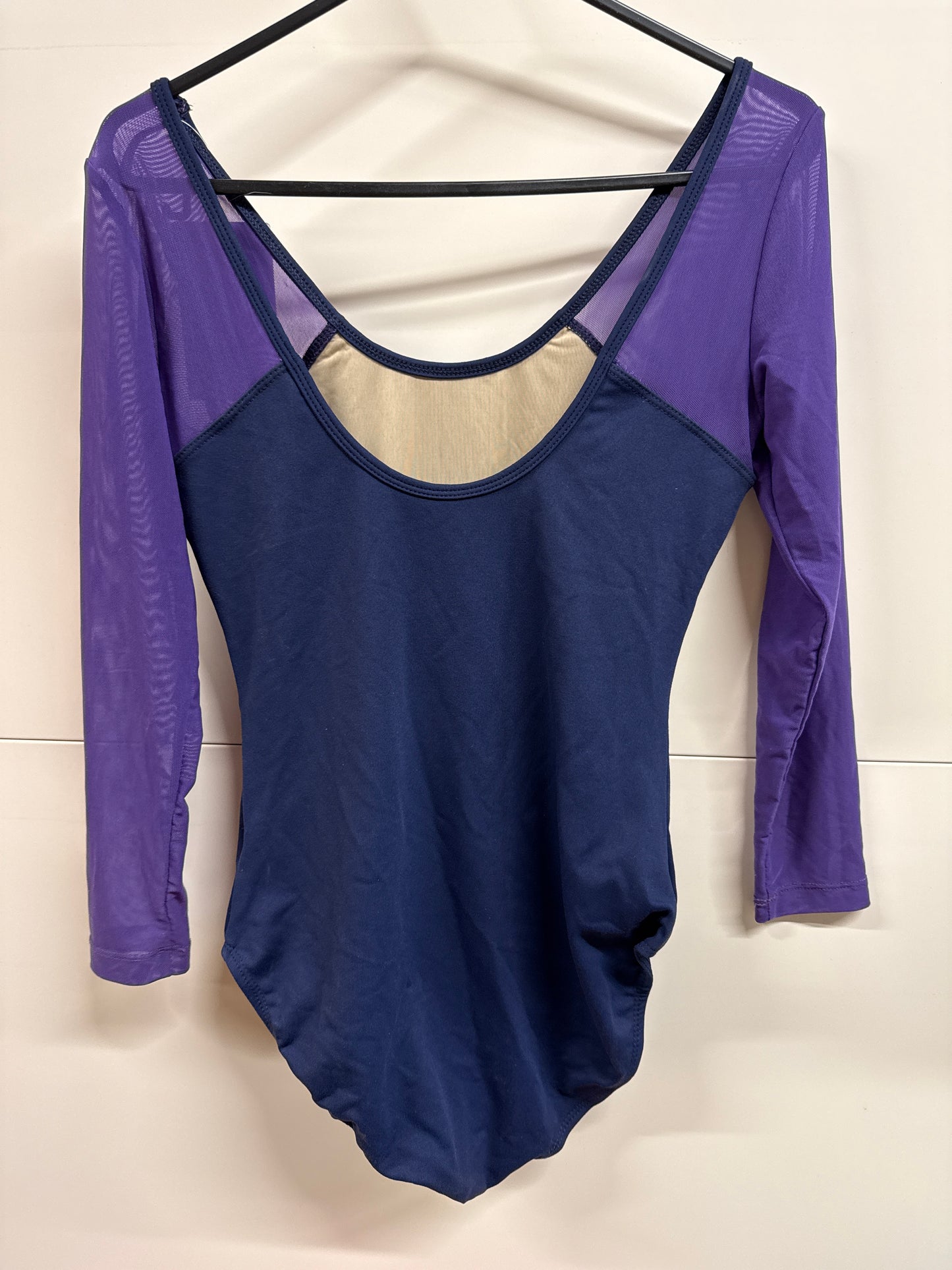 Purple/navy Dance gymnastics leotard women’s large 12-14 Ref 16
