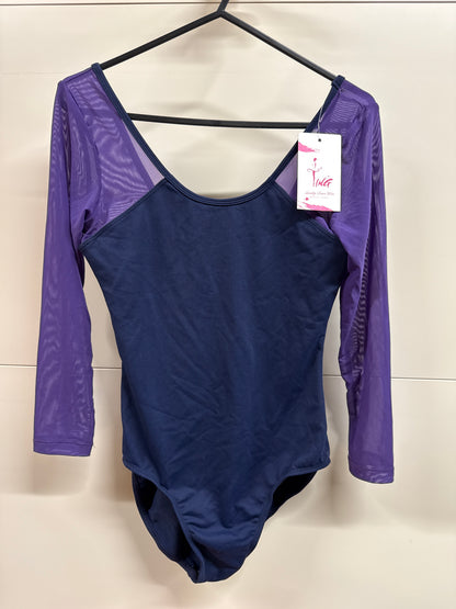 Purple/navy Dance gymnastics leotard women’s large 12-14 Ref 16