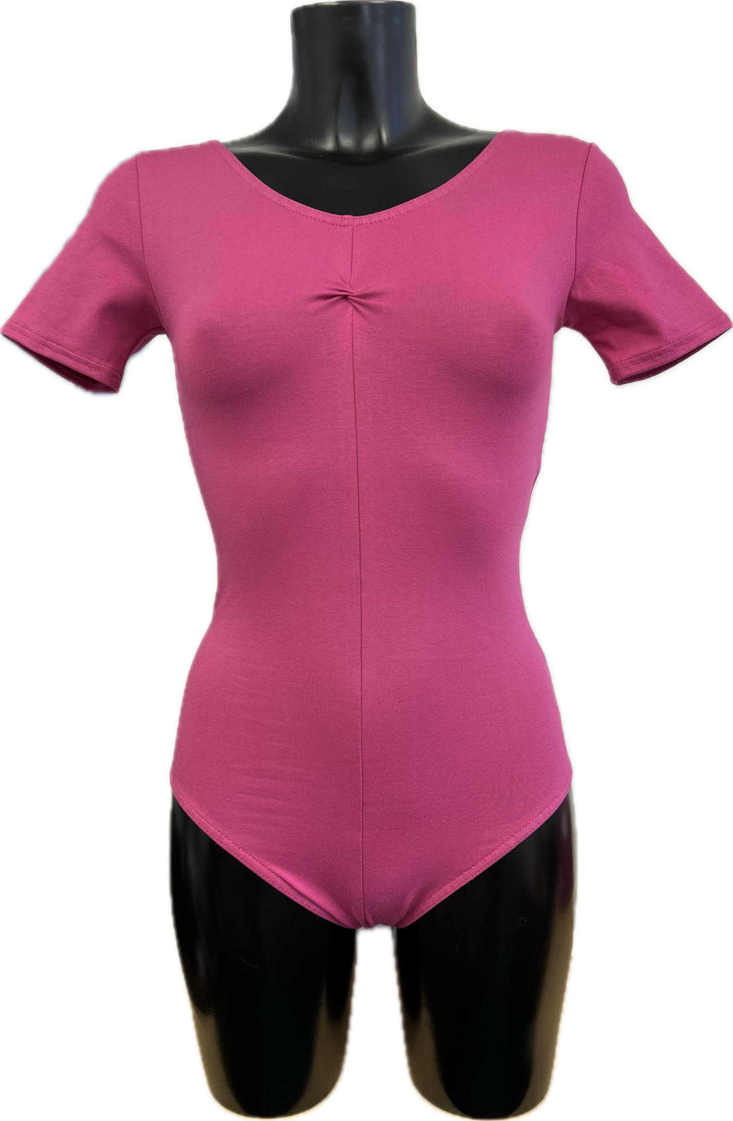 KDC040 Women's Made to Order All Colours Cotton Short Sleeve Ruched Front Ballet Dance Leotard