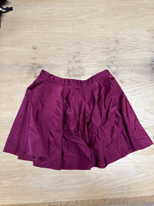 Burgundy Dance skirt age 11 Ref 29