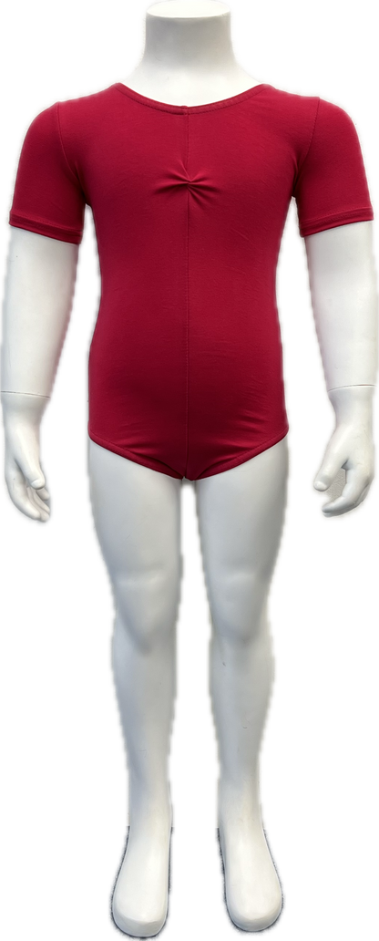 KDC040 Women's Made to Order All Colours Cotton Short Sleeve Ruched Front Ballet Dance Leotard