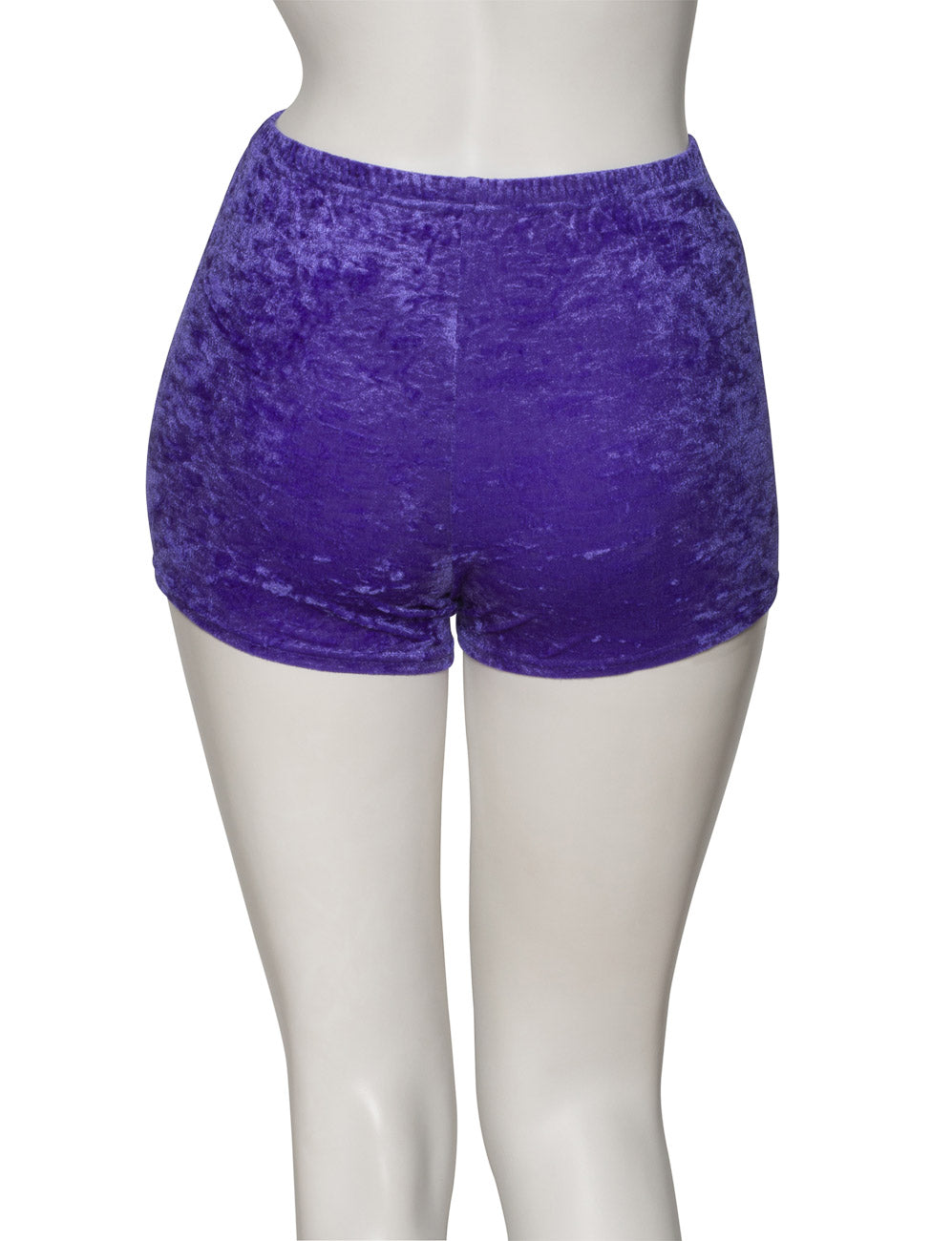 KHPV-5 Women's All Colours Velour Velvet Dance Gymnastics Running Shorts Hot Pants