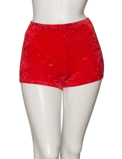 KHPV-5 Women's All Colours Velour Velvet Dance Gymnastics Running Shorts Hot Pants