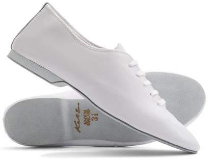 White Leather Full Suede Or Rubber Sole Jazz Shoes