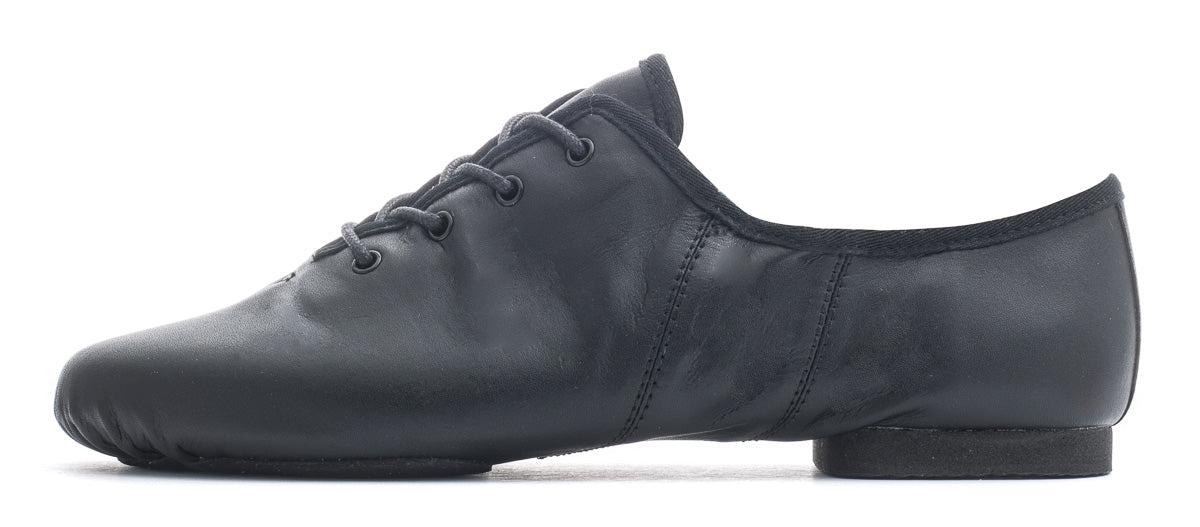 Black PU Lace Up Rubber Or Suede Split Sole Jazz Dance Practice Shoes