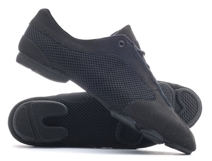 Black Lace Up Split Sole Jazz Dance Practice Sneaker Shoes