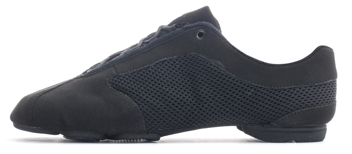Black Lace Up Split Sole Jazz Dance Practice Sneaker Shoes