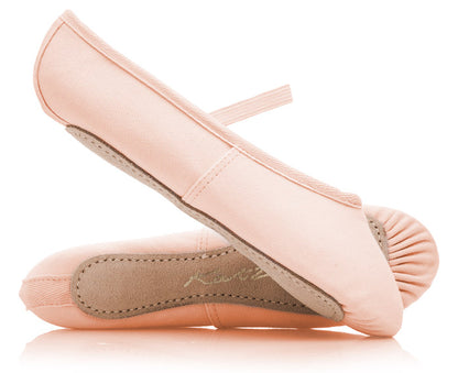 Pink Canvas Full Sole Ballet Shoes