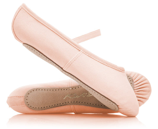 Pink Canvas Full Sole Ballet Shoes