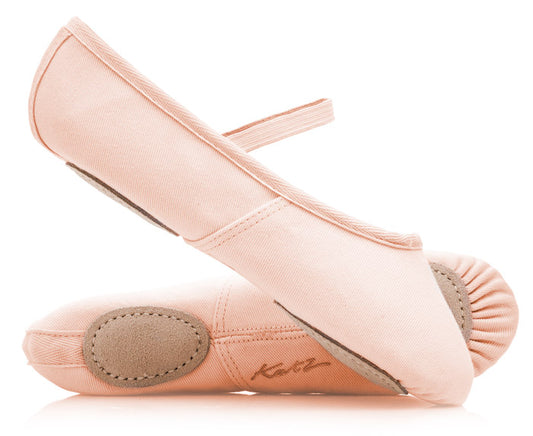 Pink Canvas Split Sole Ballet Shoes