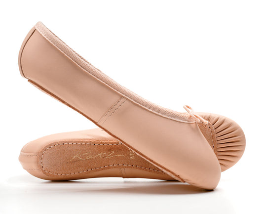 Pink Leather Full Sole Ballet Shoes
