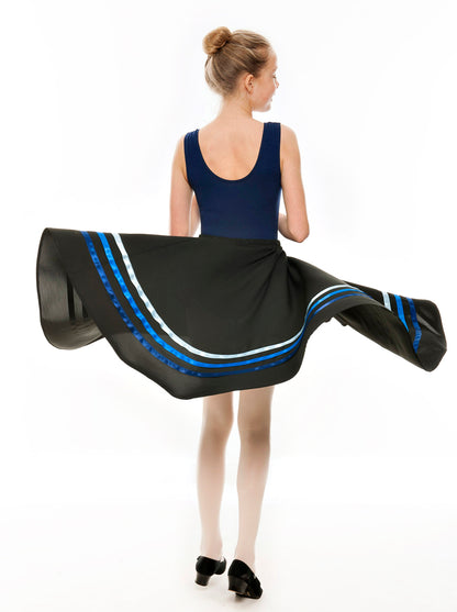 Girls Blue Navy Royal Ribbon RAD Character Skirt Dance Ballet All Sizes