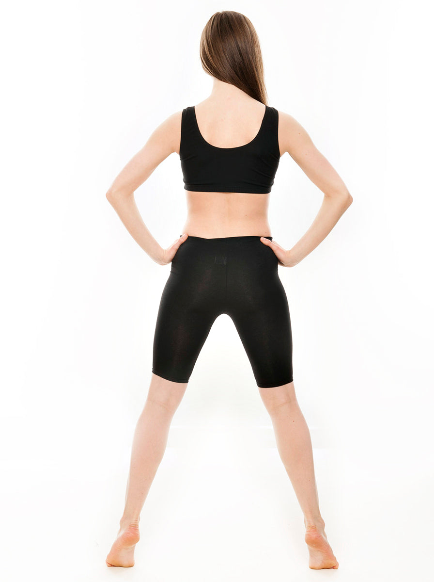 KDTC04 All Sizes Black Cotton Dance Fitness Work Out Gym Dance Running Shorts