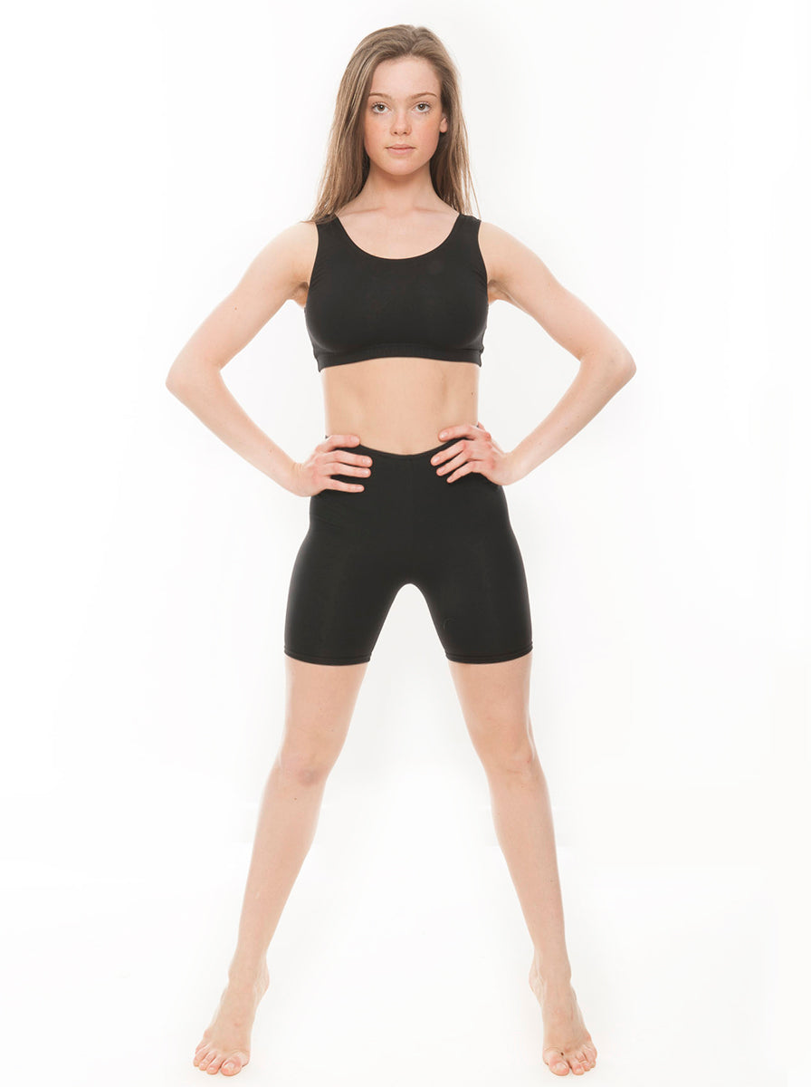 KDTC05 All Sizes Black Cotton Dance Fitness Work Out Gym Dance Running Shorts