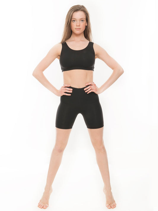 KDTC05 All Sizes Black Cotton Dance Fitness Work Out Gym Dance Running Shorts
