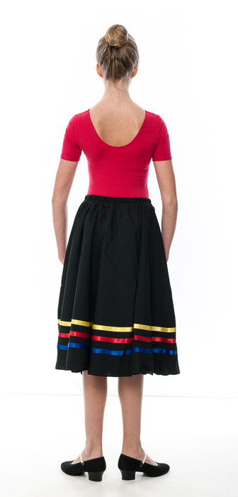Girls Yellow Red & Blue Ribbon RAD Character Skirt Dance Ballet All Sizes