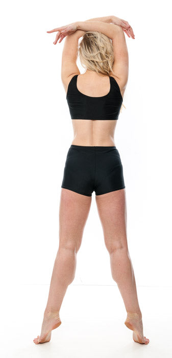KCTN-6 Women's Shiny Nylon Lycra Tank Back Dance Fitness Gym Crop Top