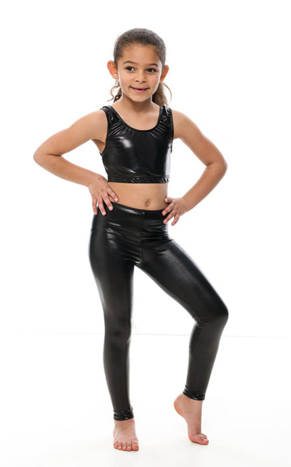 KDT002 Girls All Colours Shiny METALLIC Shiny Dance Footless Tights Leggings